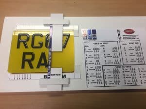 Motorcycle Number Plate Letters
