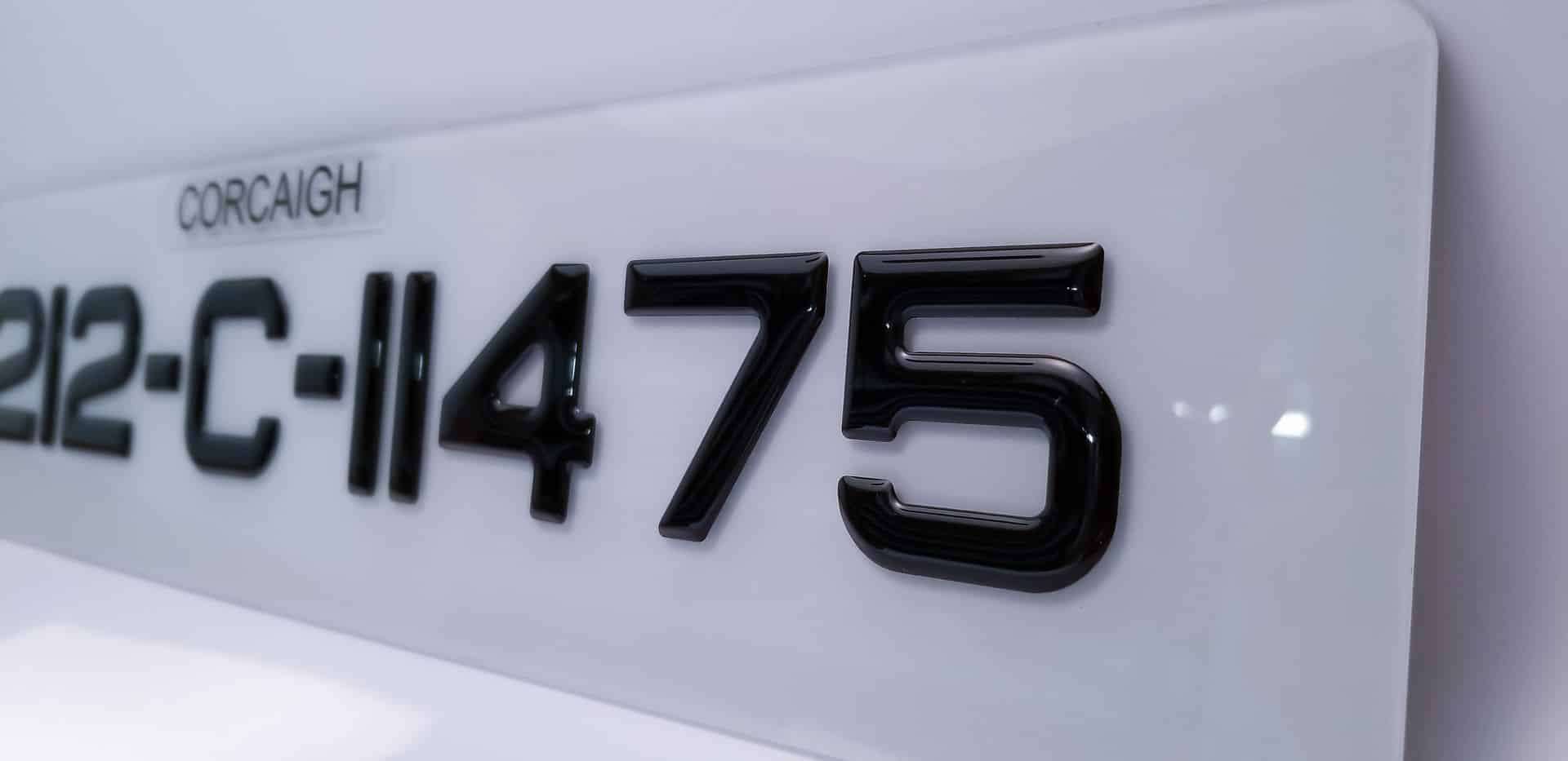 3D Gel Irish Number Plate Letters