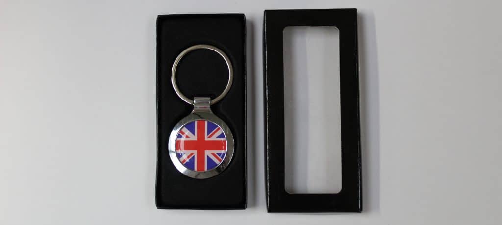 Union Jack domed badge for Keyring