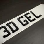 3D Black Gel Number Plate Letters and Digits