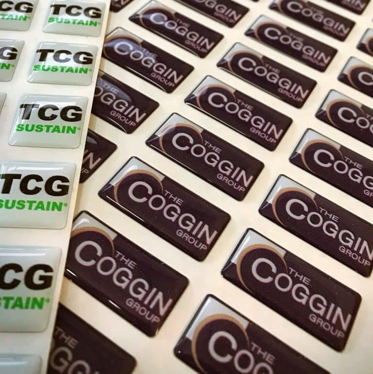 TCG Sustain and The Coggin Group Domed Labels