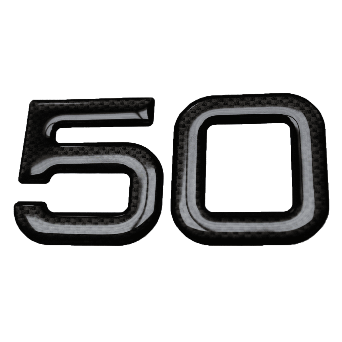 50 Black Carbon Style Number Plate Digits