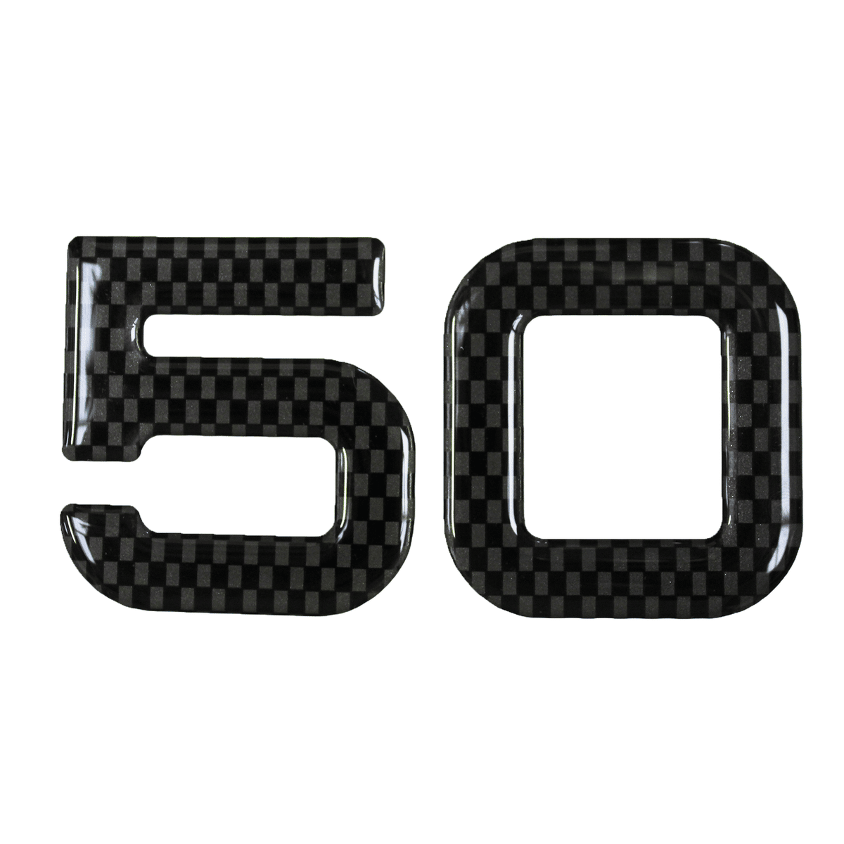 50 Graphite Carbon Style 3d gel Number Plate Digits