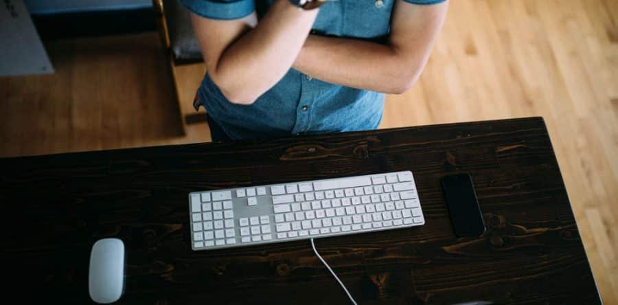 Keyboard and Mouse on Desk