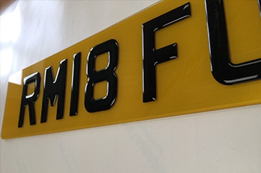RM18 3D GEL Number Plate Letters
