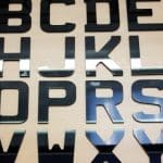4d Domed Number Plate Letters