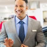 men using personalised name badge