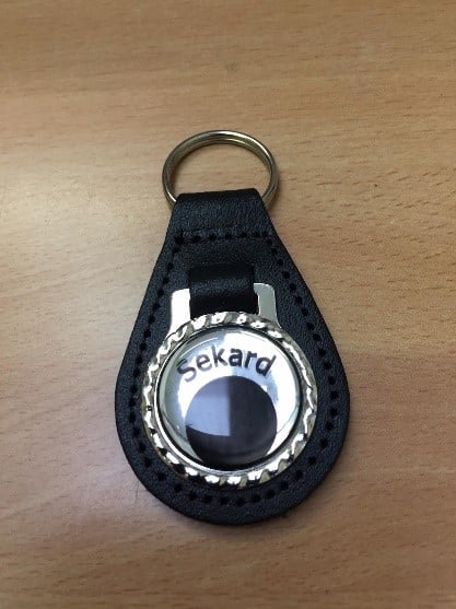 Sekard personalised Keyfob with domed badge