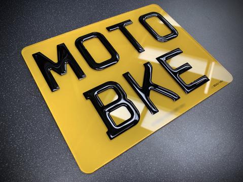 Motorbike Number Plate