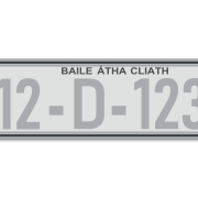 irish number plate