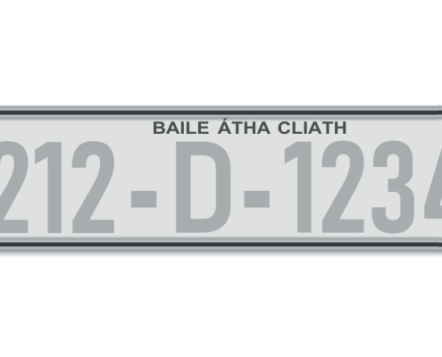 irish number plate