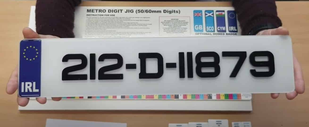 4d metro acrylic number plate letters