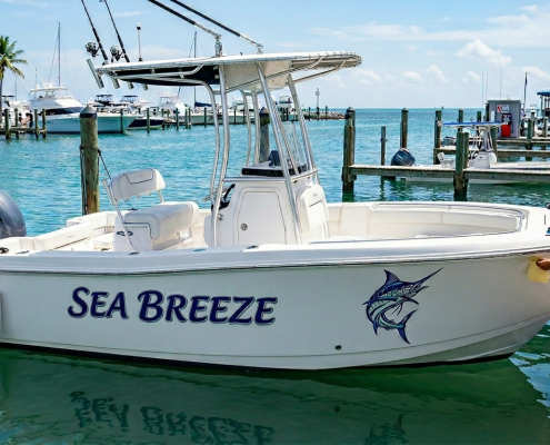 Custom Vinyl Boat Decals and Lettering