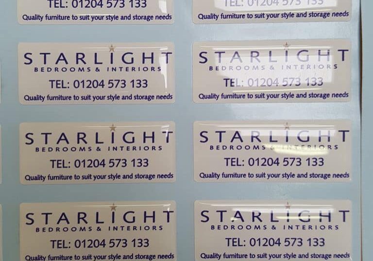 Starlight Bedrooms and Interiors Gel Domed Badges