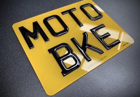 Motorbike Number Plate